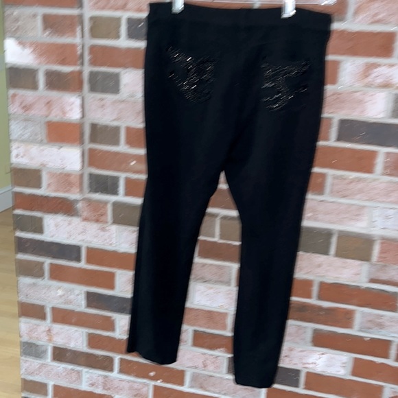 ONE 5 ONE Black Fancy Back Pocket Stretchy Skinny Pants NWOT - Picture 3 of 9